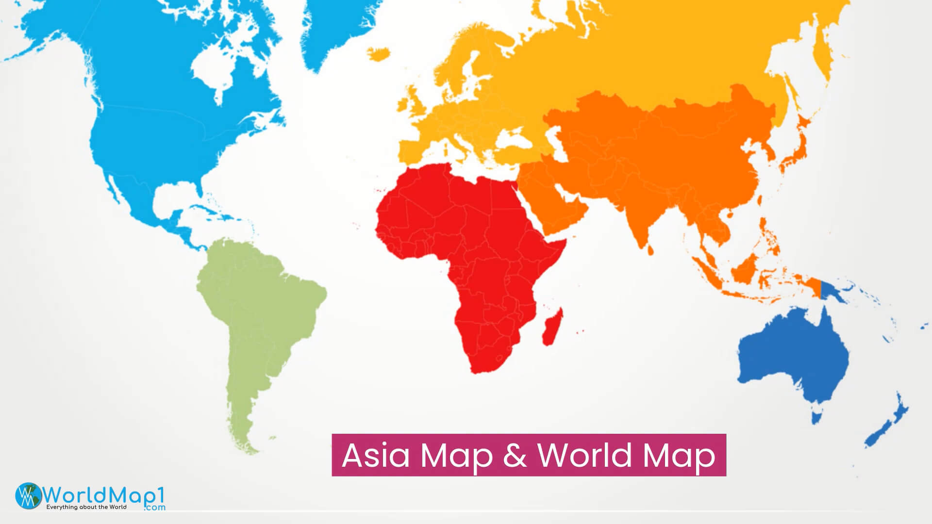 Blank Asia and World Map